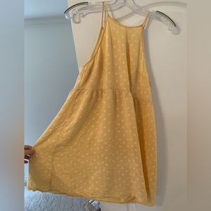 Yellow floral summer dress